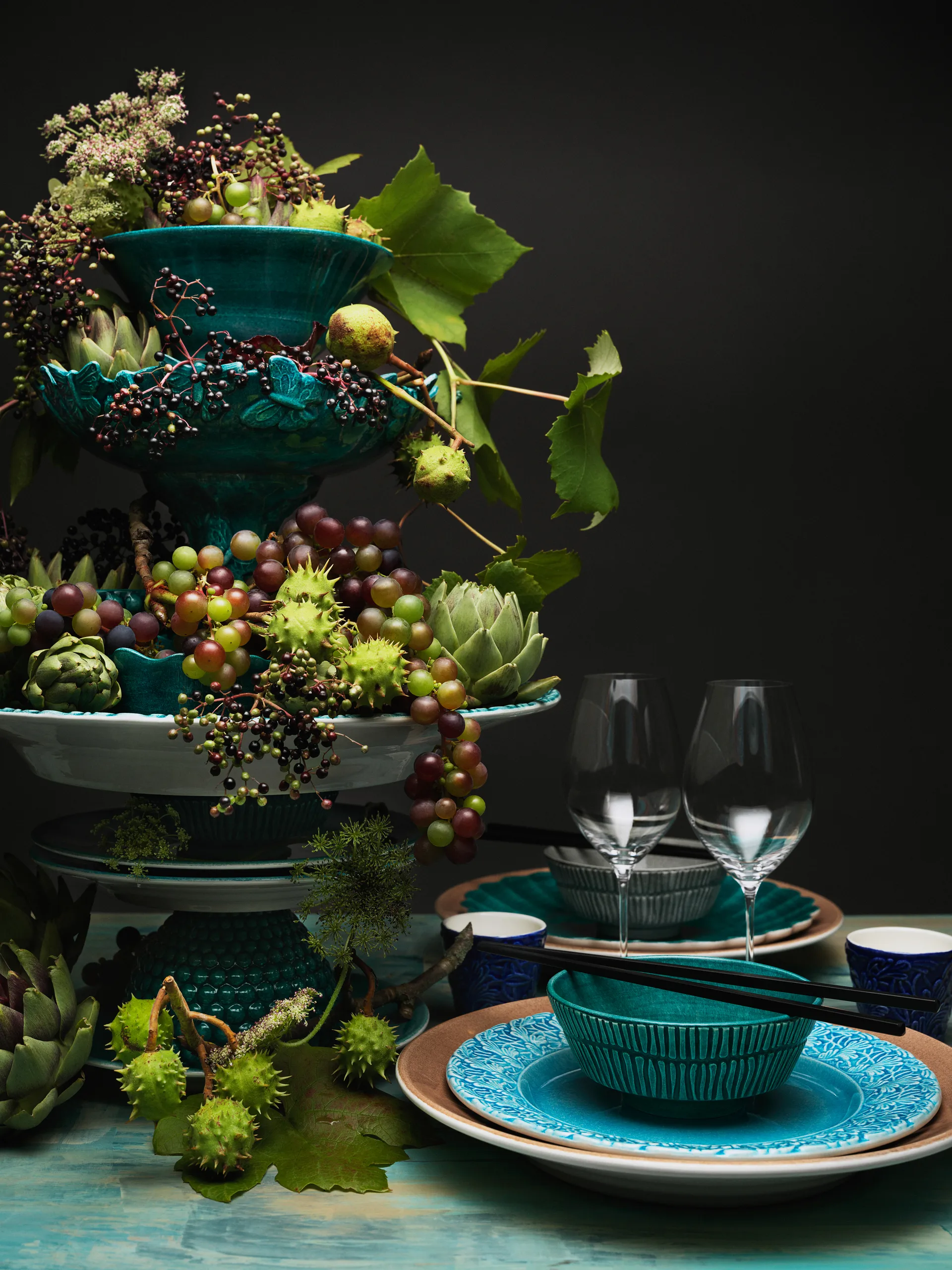 Lace 盘子 25 cm, Light 蓝色 Mateus