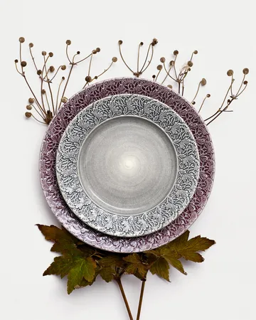 Lace 盘子25cm - 灰色 - Mateus