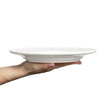 Lace 盘子25cm - 白色 - Mateus