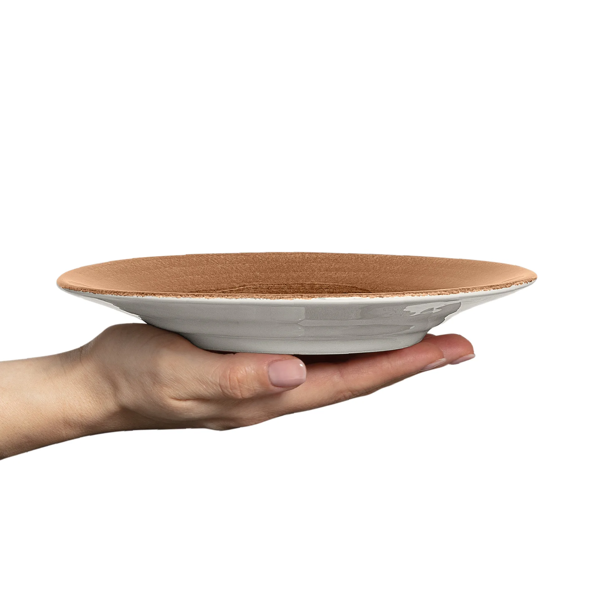 Mateus 21cm手工手绘基础款餐盘, cinnamon Mateus