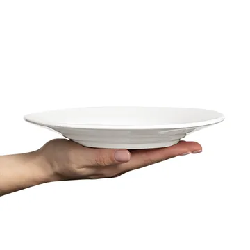 Mateus 21cm手工手绘基础款餐盘 - 白色 - Mateus