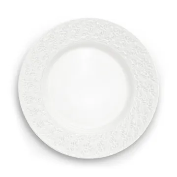 Mateus 32cm蕾丝纹手工餐盘 - 白色 - Mateus