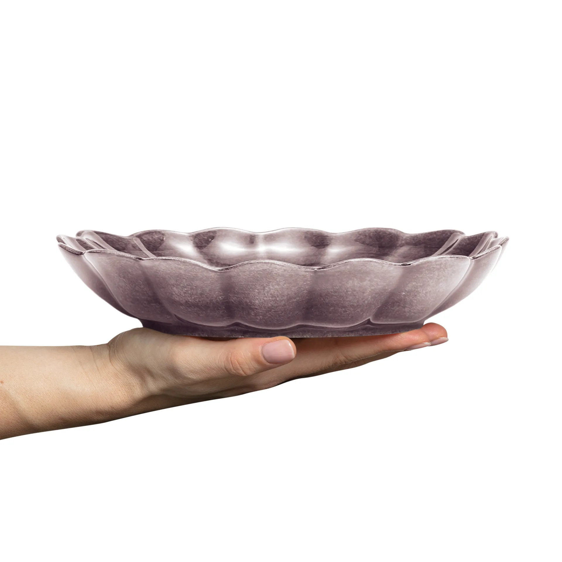 Oyster 碗直径24cm, 深紫红色 Mateus