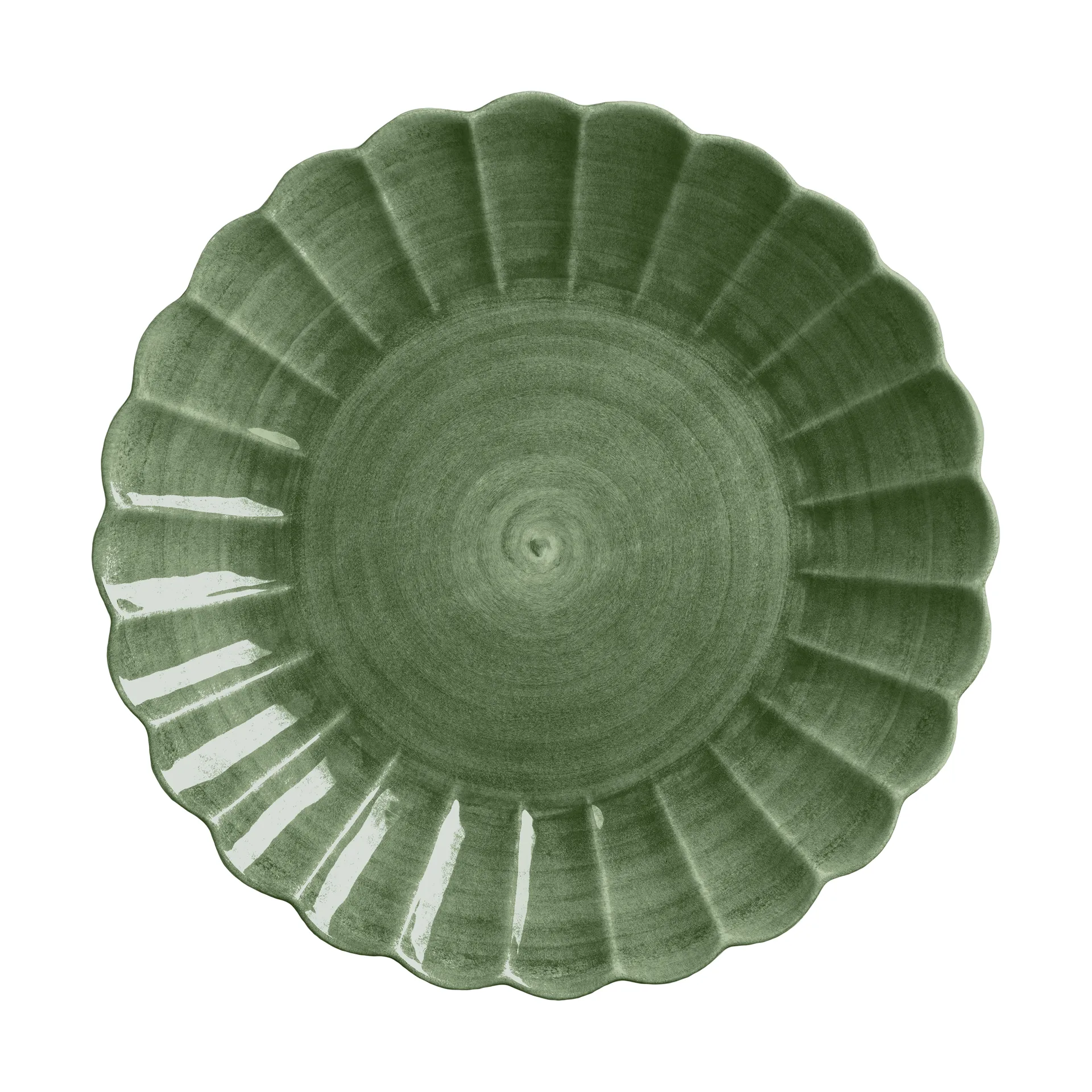 Oyster 北欧风格圆形陶瓷餐盘42cm, 森林绿色 Mateus
