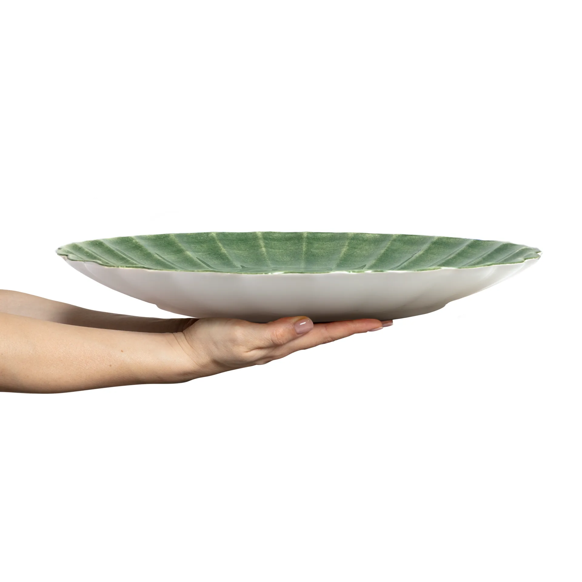 Oyster 北欧风格圆形陶瓷餐盘42cm, 森林绿色 Mateus