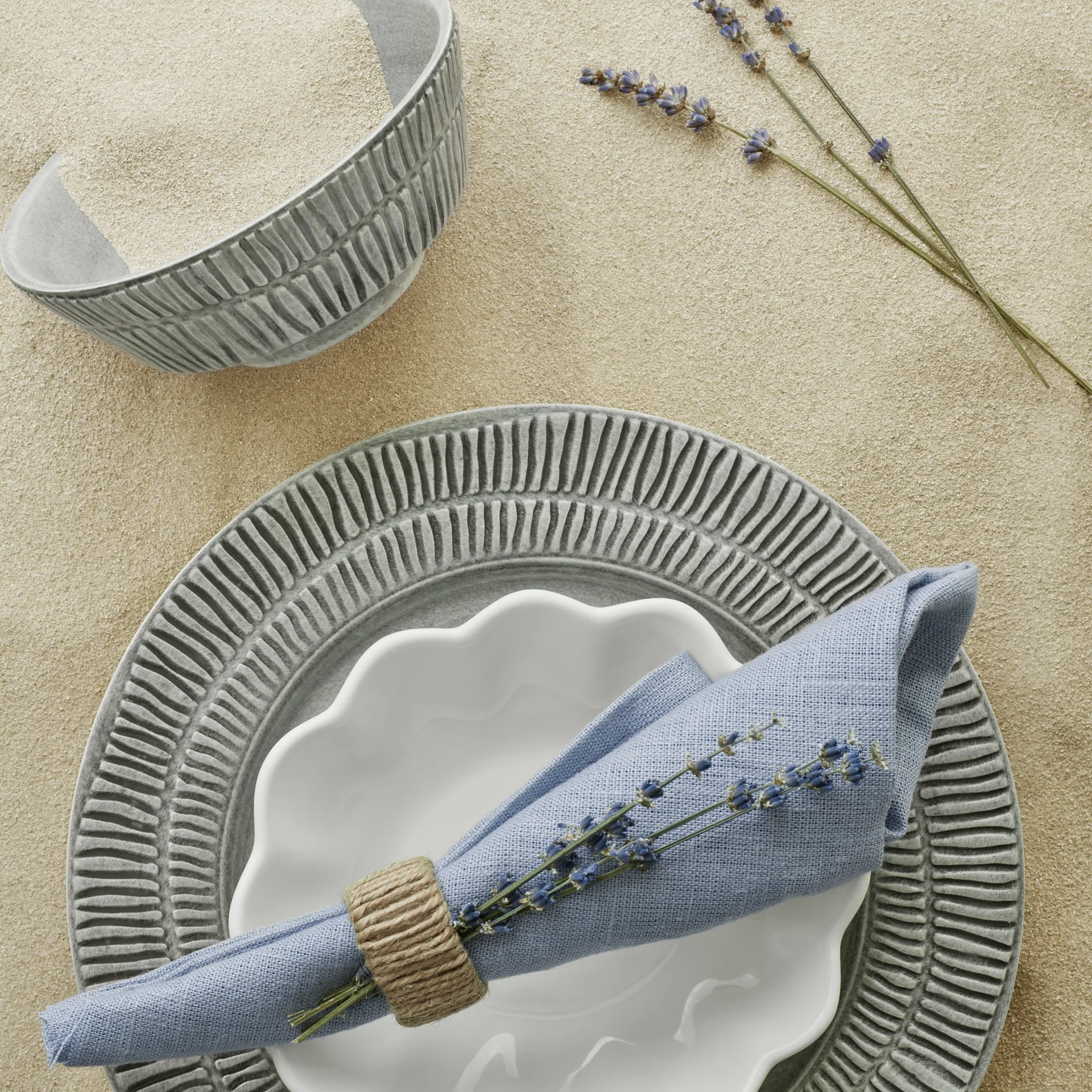 Stripes 碗 Ø15 cm, 灰色 Mateus