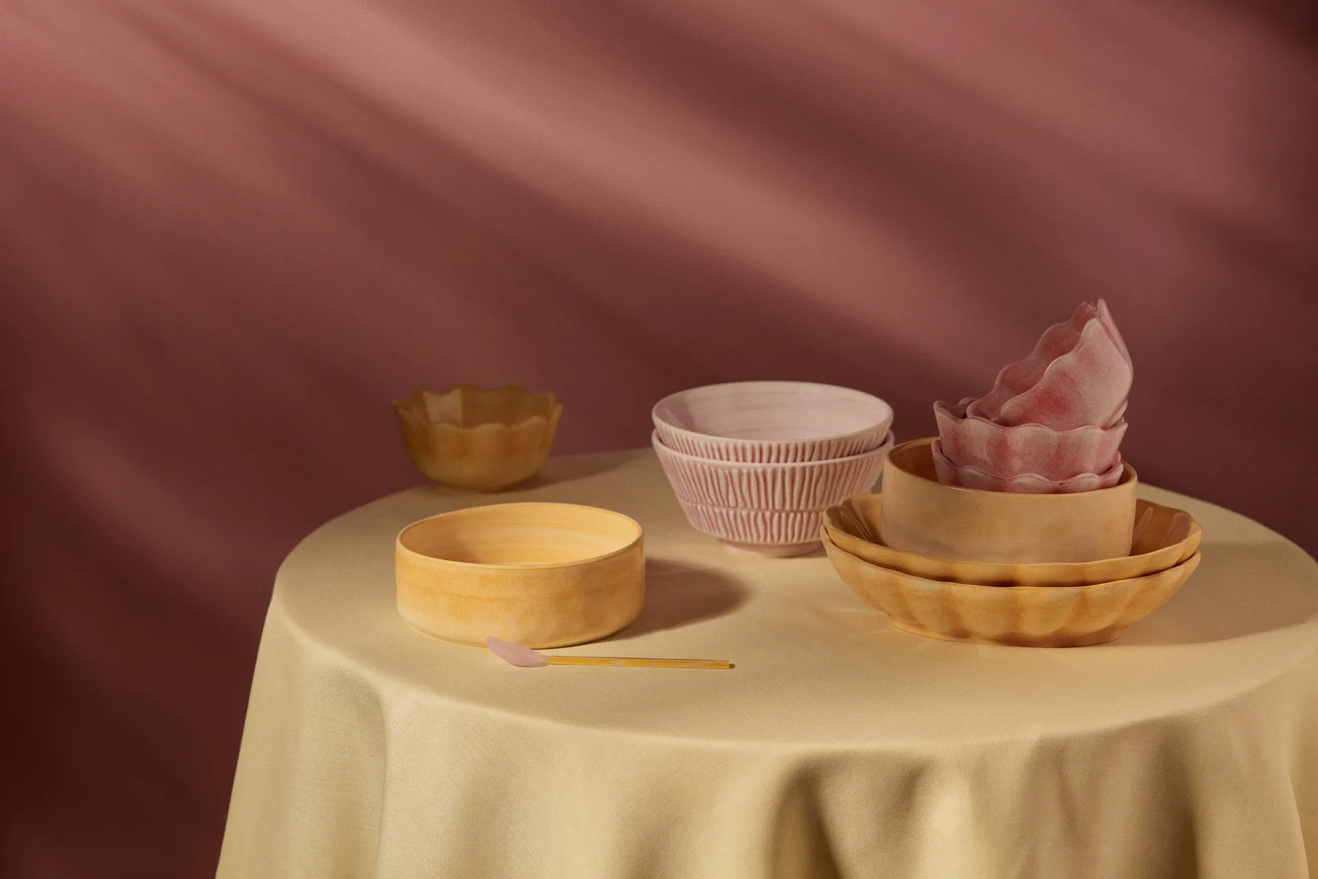 Stripes 碗 16 cm, Light 粉色 Mateus