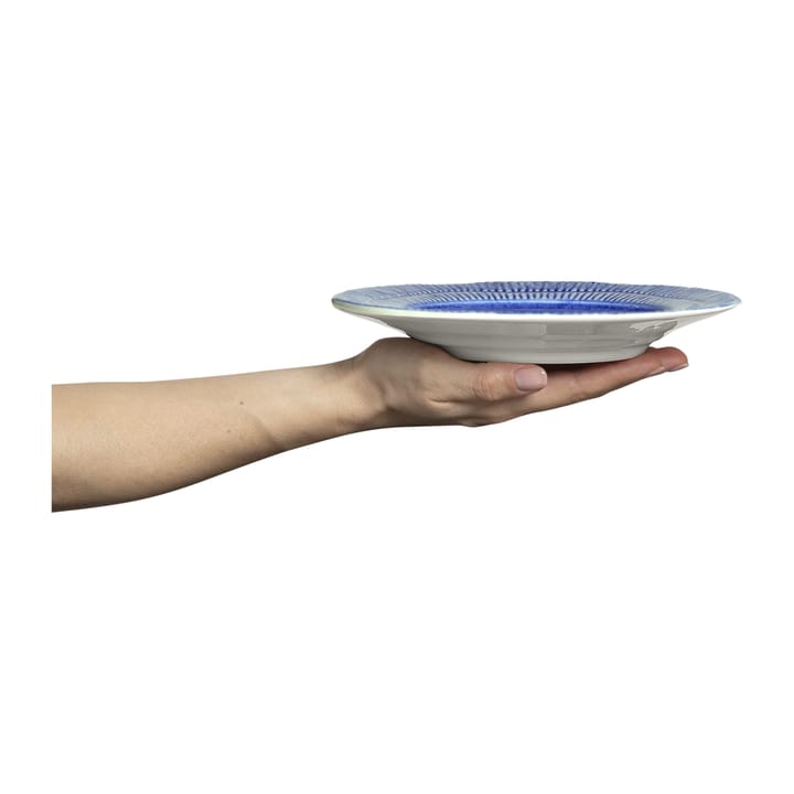 Stripes 盘子 Ø21 cm, Light blue Mateus