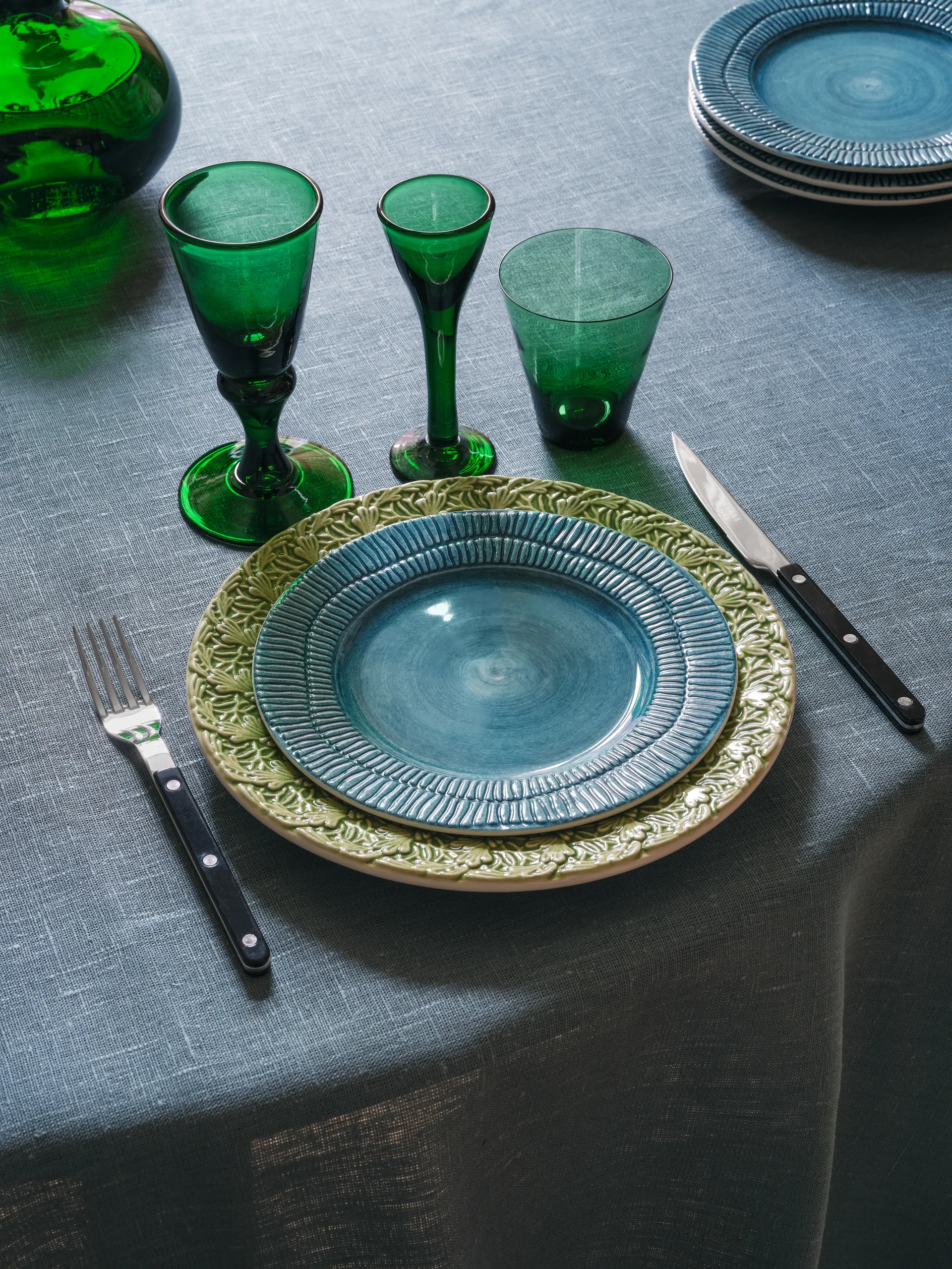 Stripes 盘子 Ø21 cm, Ocean Mateus