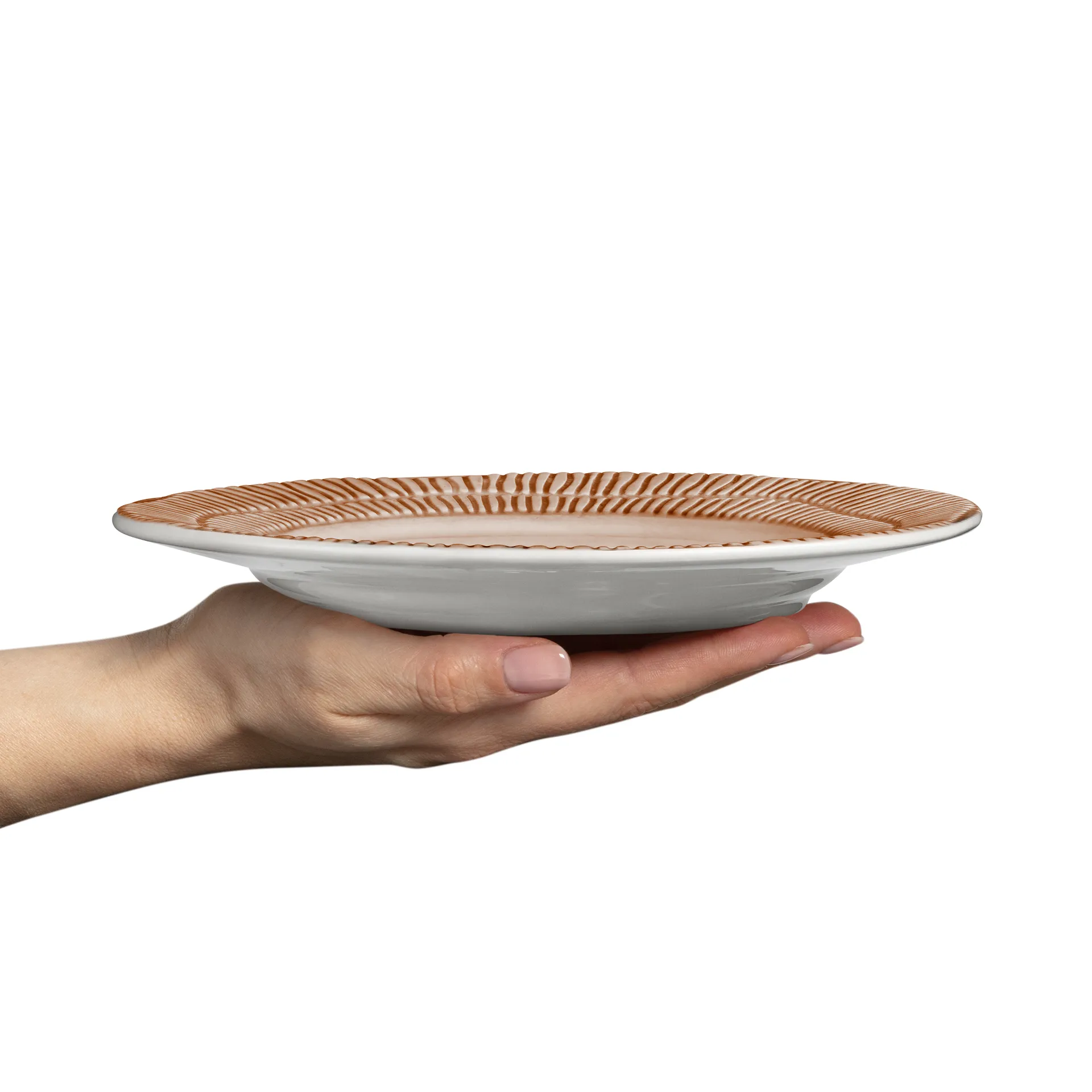 Stripes 盘 Ø21cm, 肉桂色 Mateus