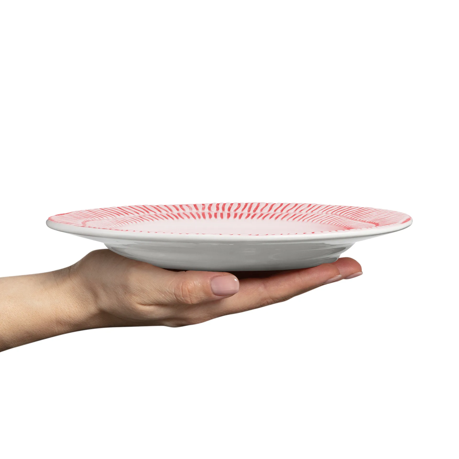 Stripes 盘 Ø21cm, 浅粉色 Mateus