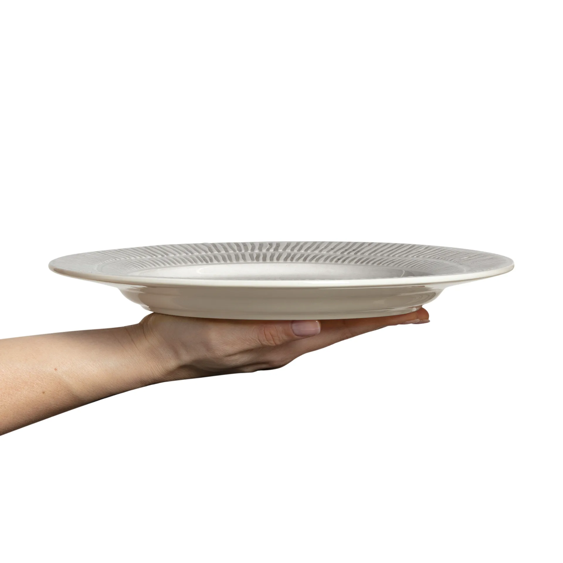 Stripes 盘子 Ø28 cm, 灰色 Mateus