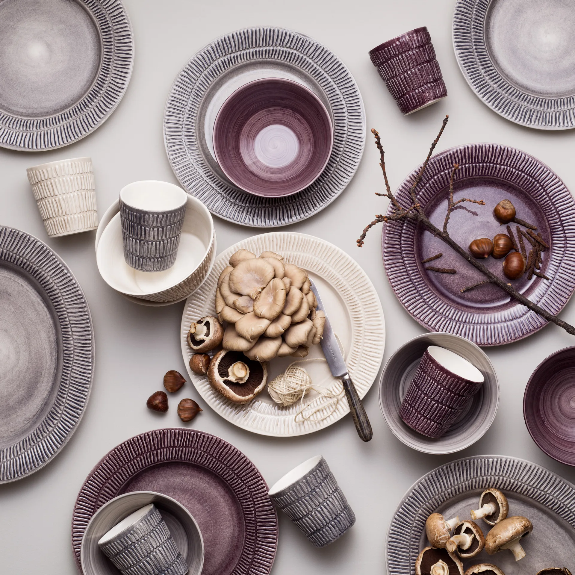 Stripes 盘子 Ø28 cm, 沙色 Mateus