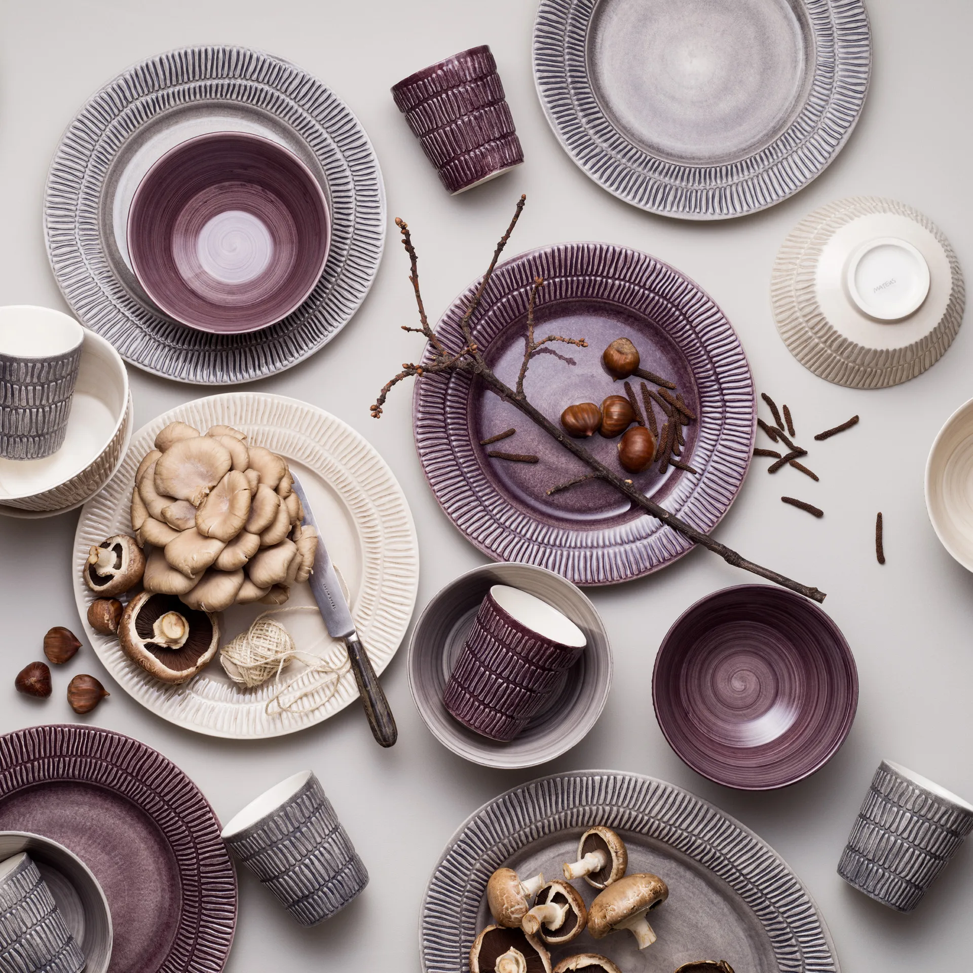 Stripes 马克杯 30 cl, 灰色 Mateus