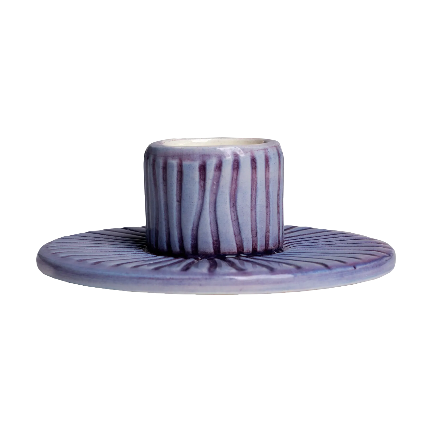 Stripes 烛台 Ø8 cm, Violet Mateus