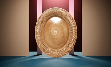 Stripes platter 30x35 cm - Cinnamon - Mateus
