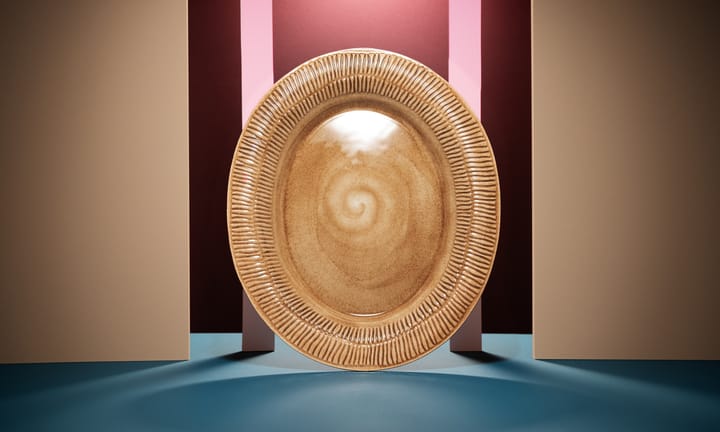 Stripes platter 30x35 cm, Cinnamon Mateus
