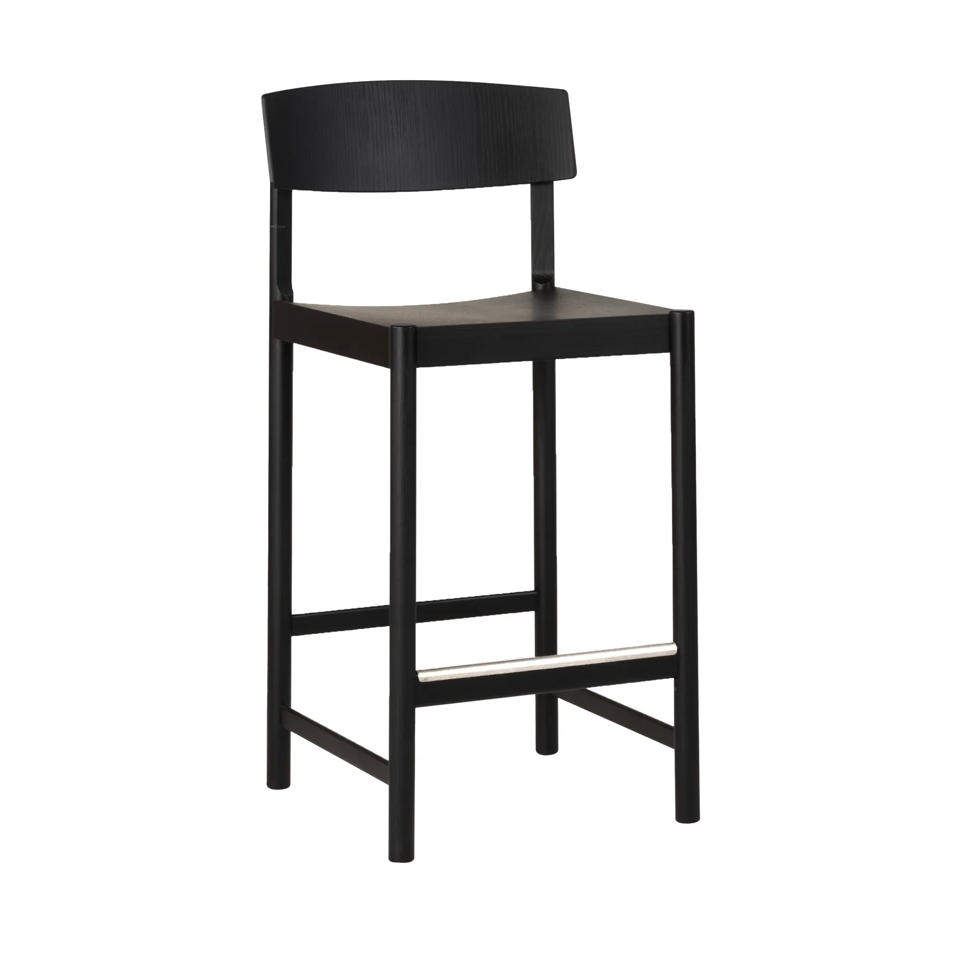 Rod barstool 65 cm, 黑色 stained 白蜡木 Mavis