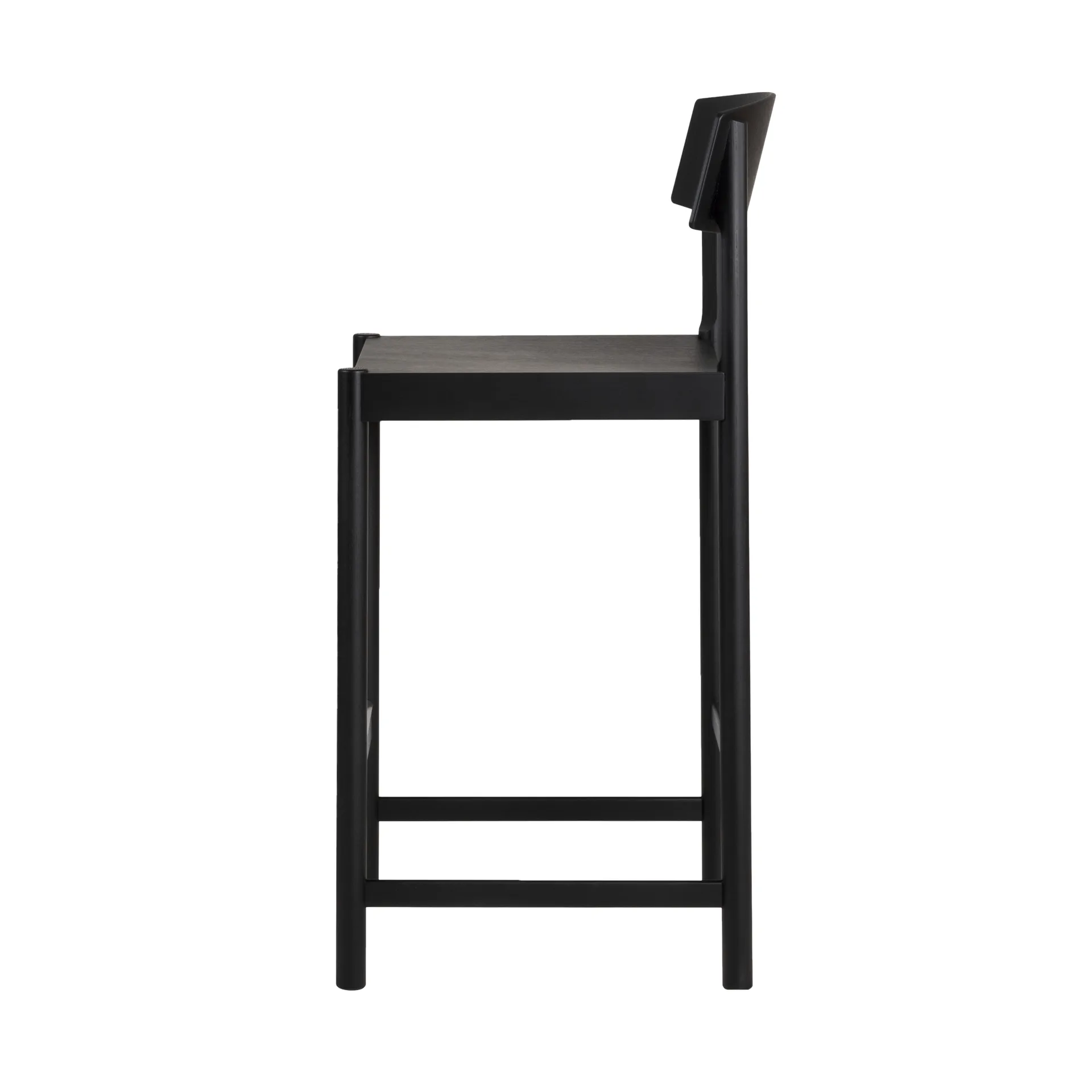 Rod barstool 65 cm, 黑色 stained 白蜡木 Mavis