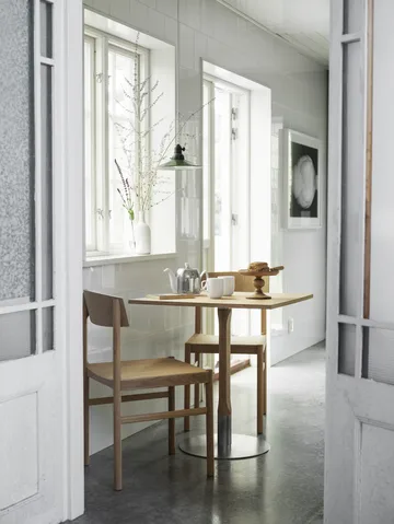 Rod 椅子 - 白色 waxed 自然木色 - Mavis