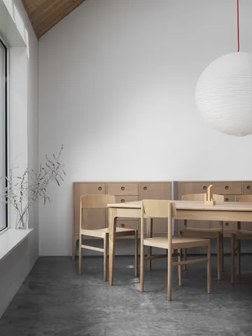 Rod 椅子 - 白色 waxed 自然木色 - Mavis