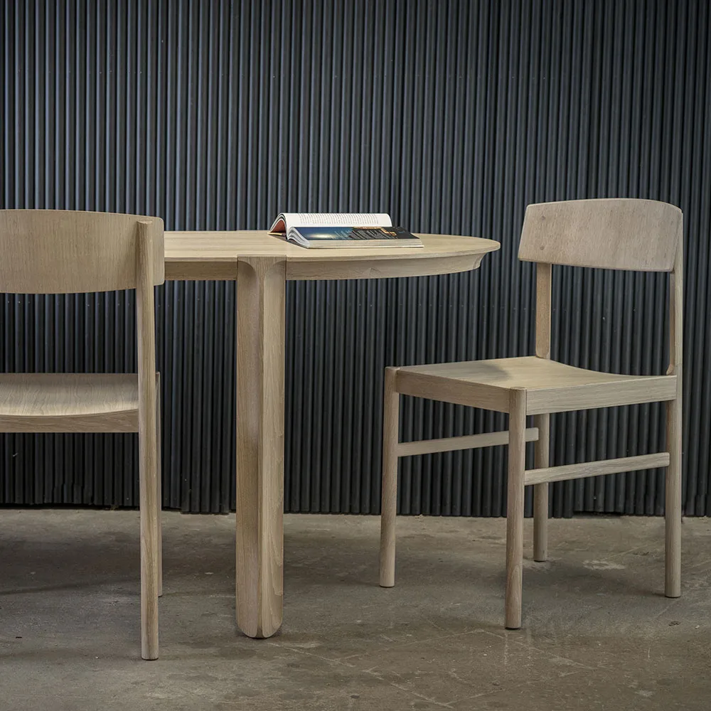 Rod 椅子, 白色 waxed 自然木色 Mavis