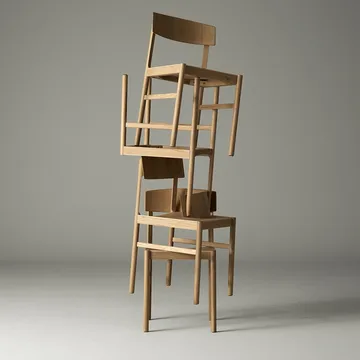 Rod 椅子 - 白色 染色的 哑光 漆橡木 - Mavis