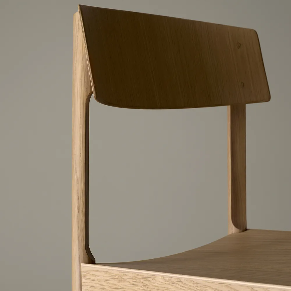 Rod 椅子, 白色 染色的 哑光 漆橡木 Mavis