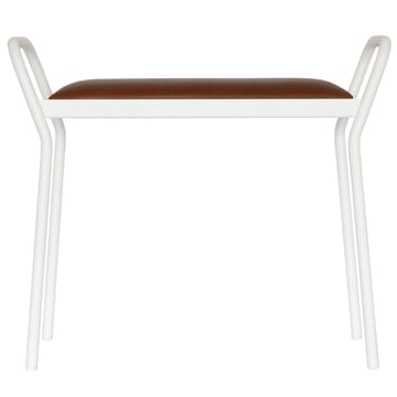 Anyone stool 凳子 - 白色 with vintage cognac leather - Maze