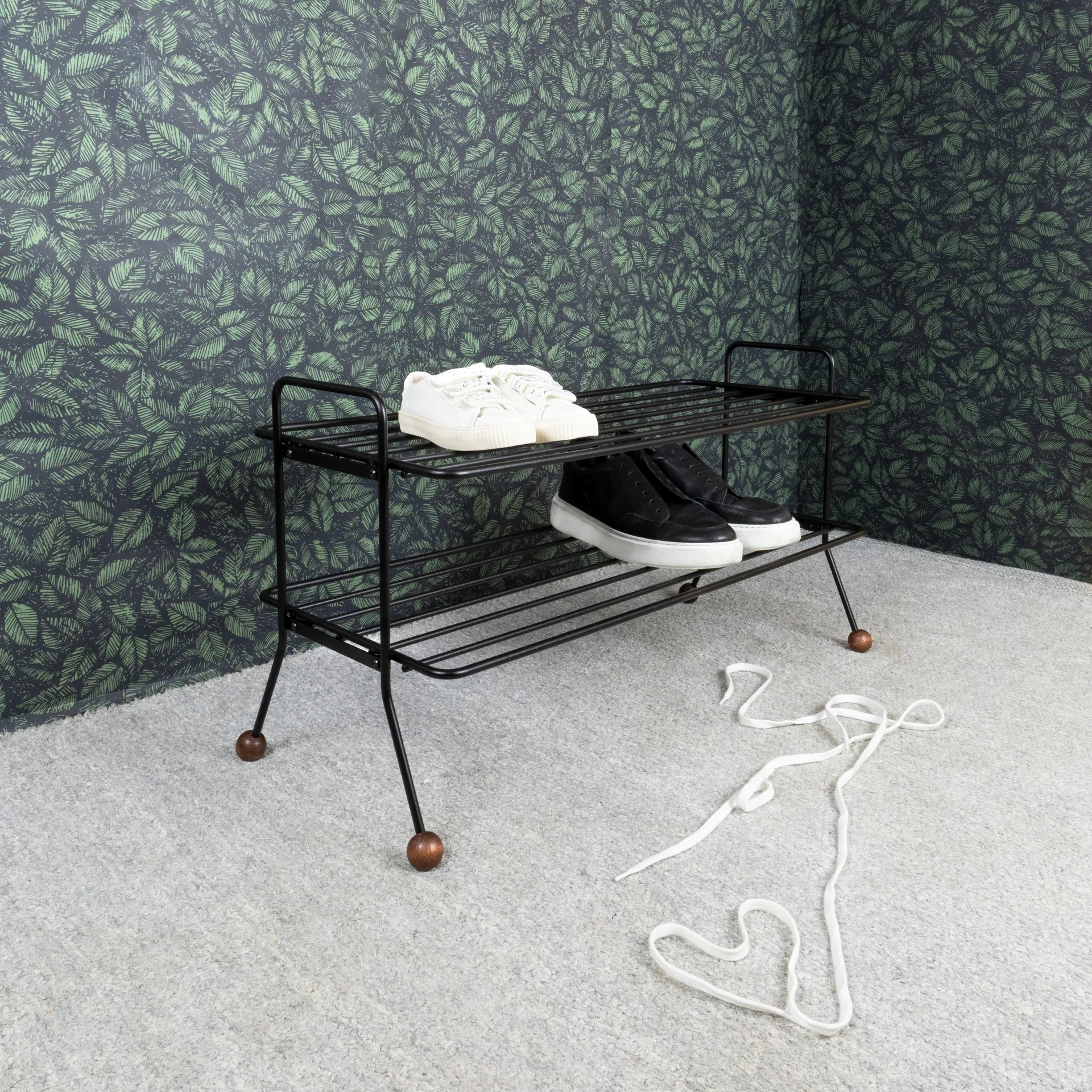 Bill shoe 架子, 黑色-dark 棕色 Maze