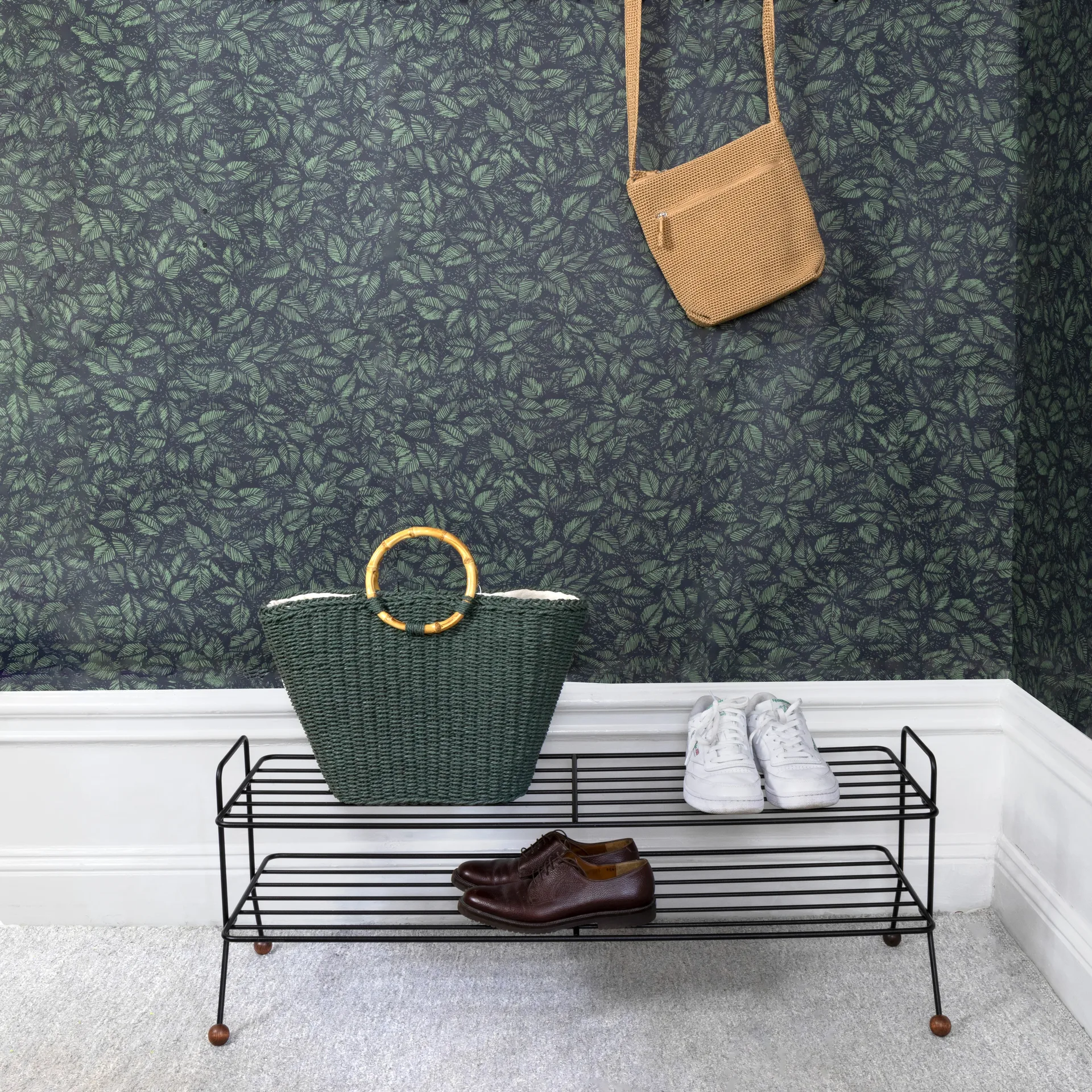 Bill Shoe Shelf L, 黑色-dark 棕色 Maze