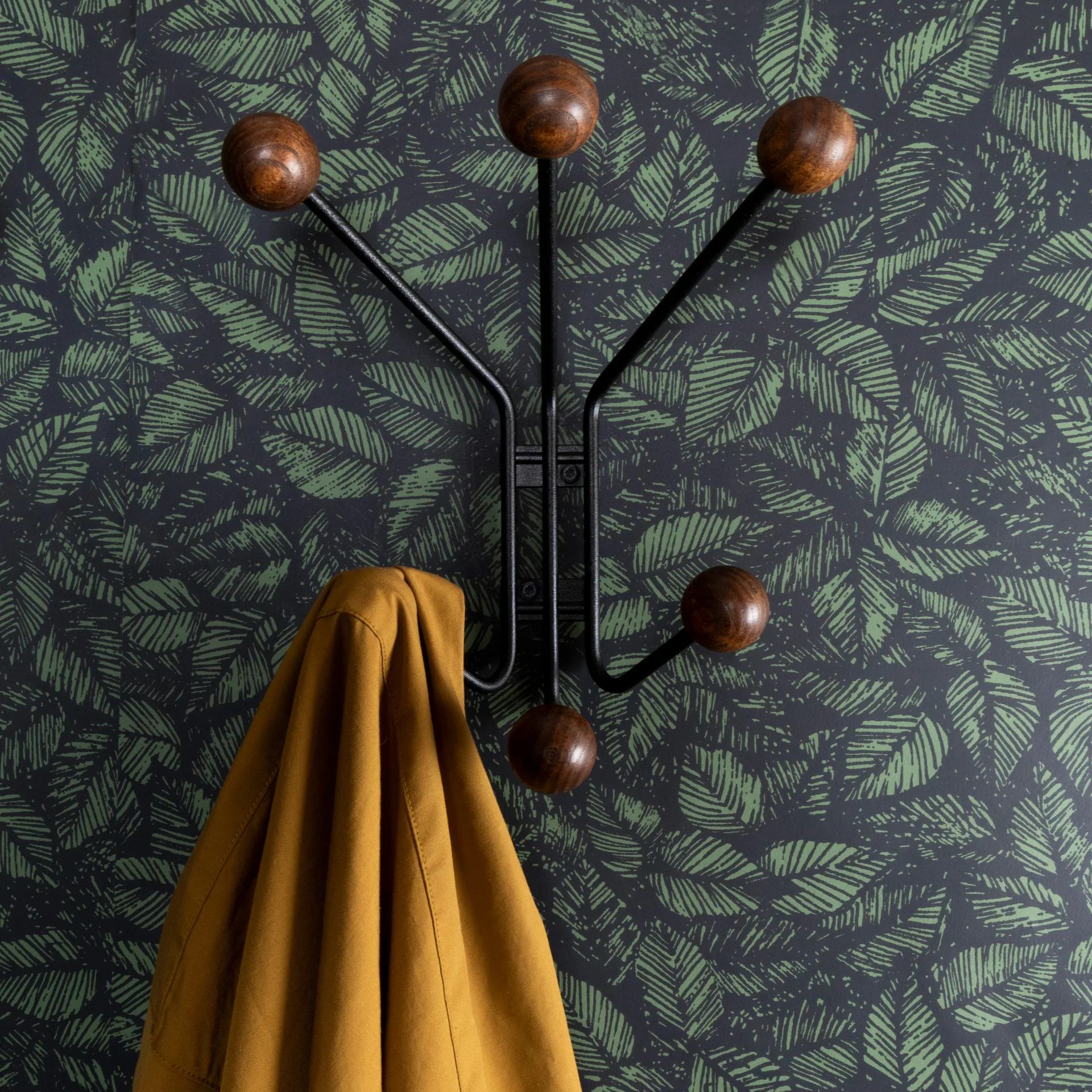 Bill XS 衣架/架子, 黑色-dark 棕色 Maze