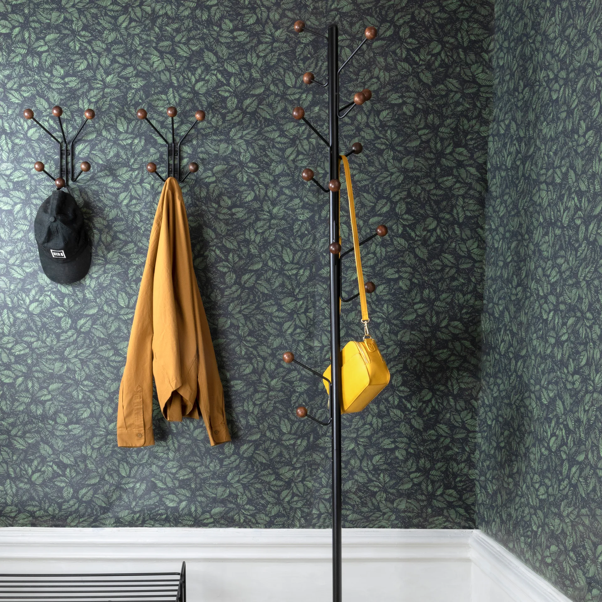 Bill XS 衣架/架子, 黑色-dark 棕色 Maze