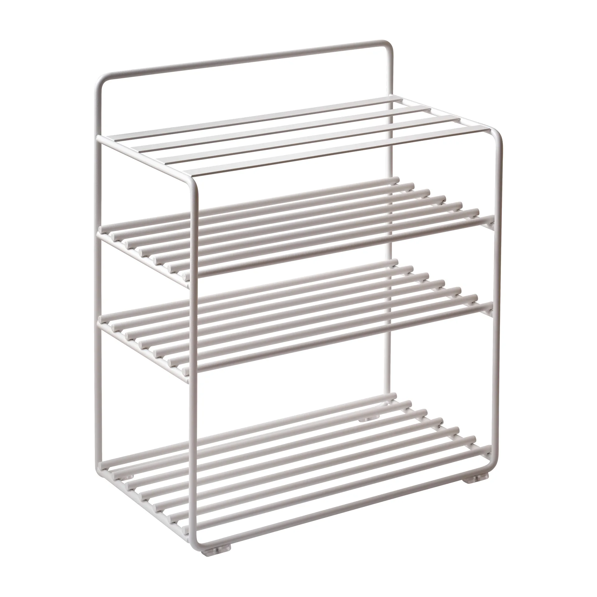 Lower East Seat 鞋架-板凳 50x28x58 cm, White-cognac leather Maze