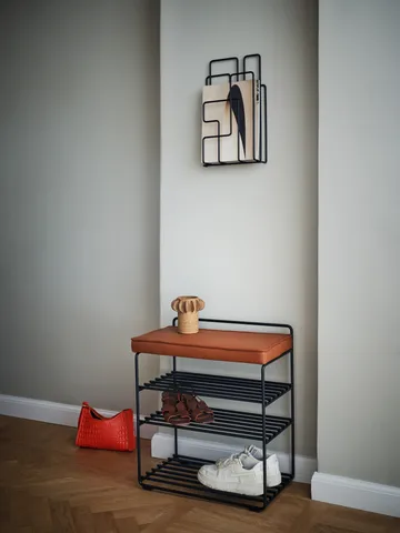 Lower East Seat 置物凳50x28x58cm - 黑色_干邑色皮革 - Maze