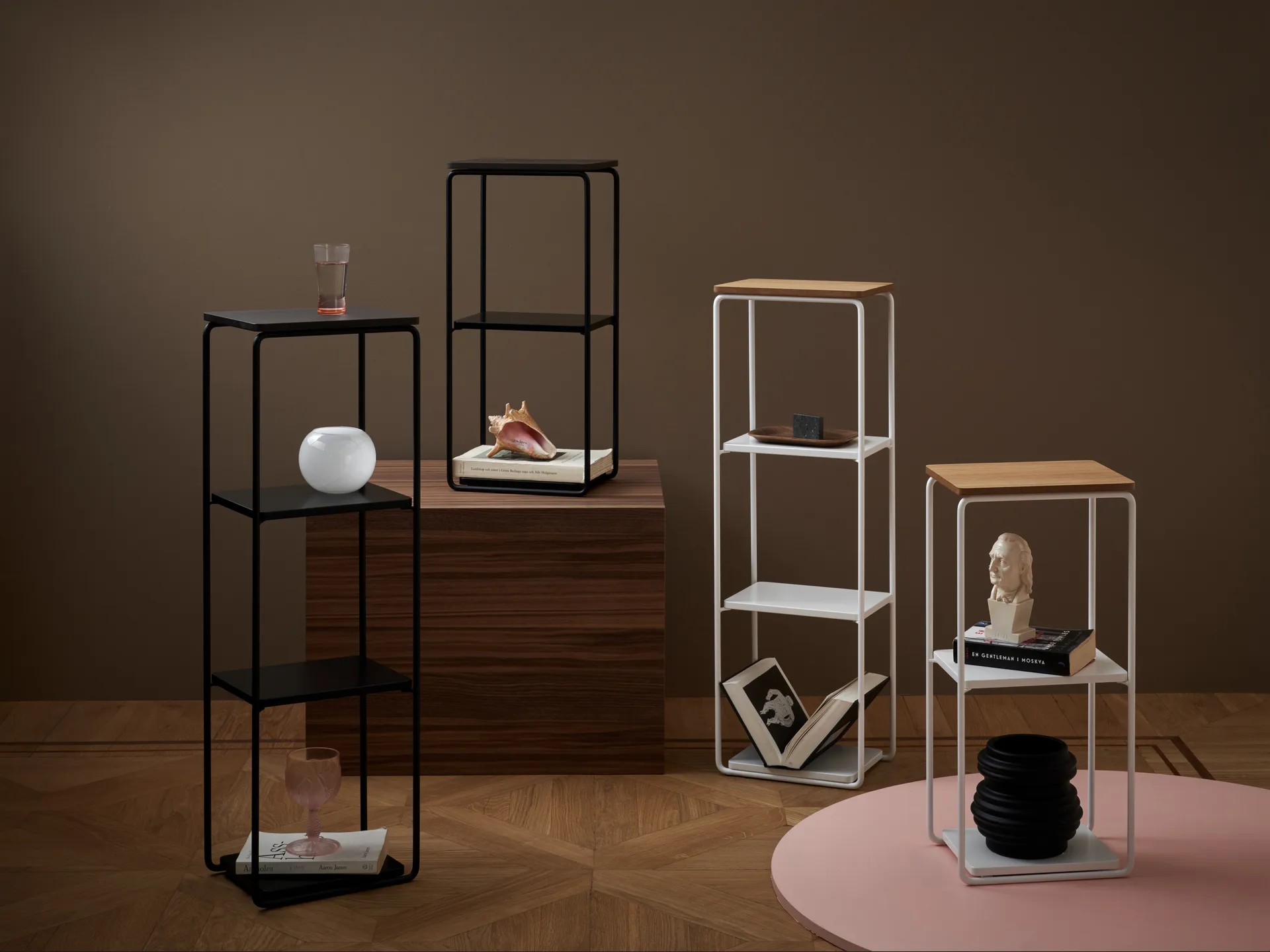 Mixrack 小号落地置物架26x19x57.2cm, Oak-white Maze