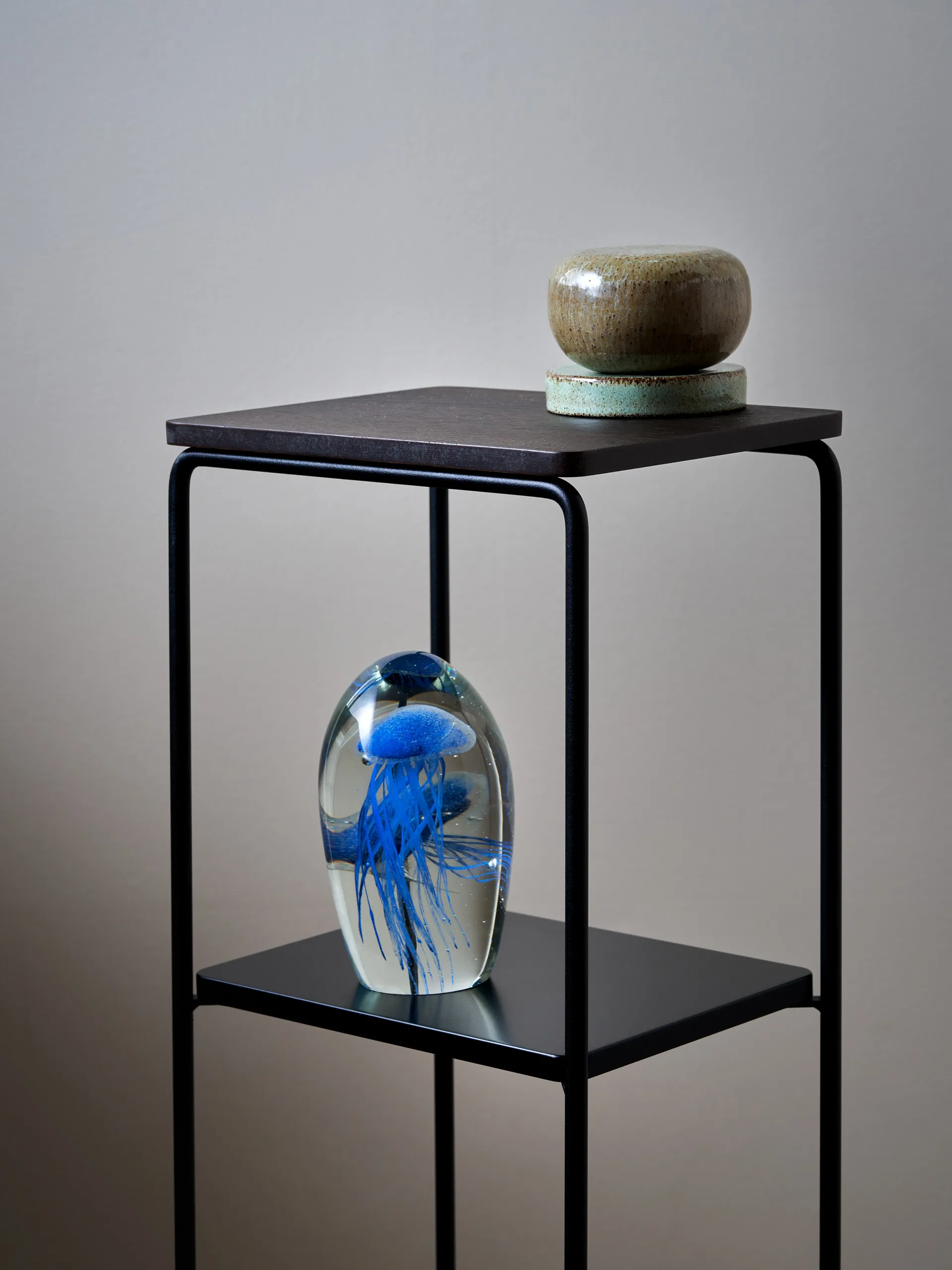 Mixrack 小号落地置物架26x19x57.2cm, 染色橡木_黑色 Maze