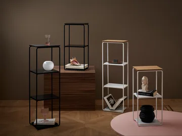 Mixrack 小号落地置物架26x19x57.2cm - 染色橡木_黑色 - Maze