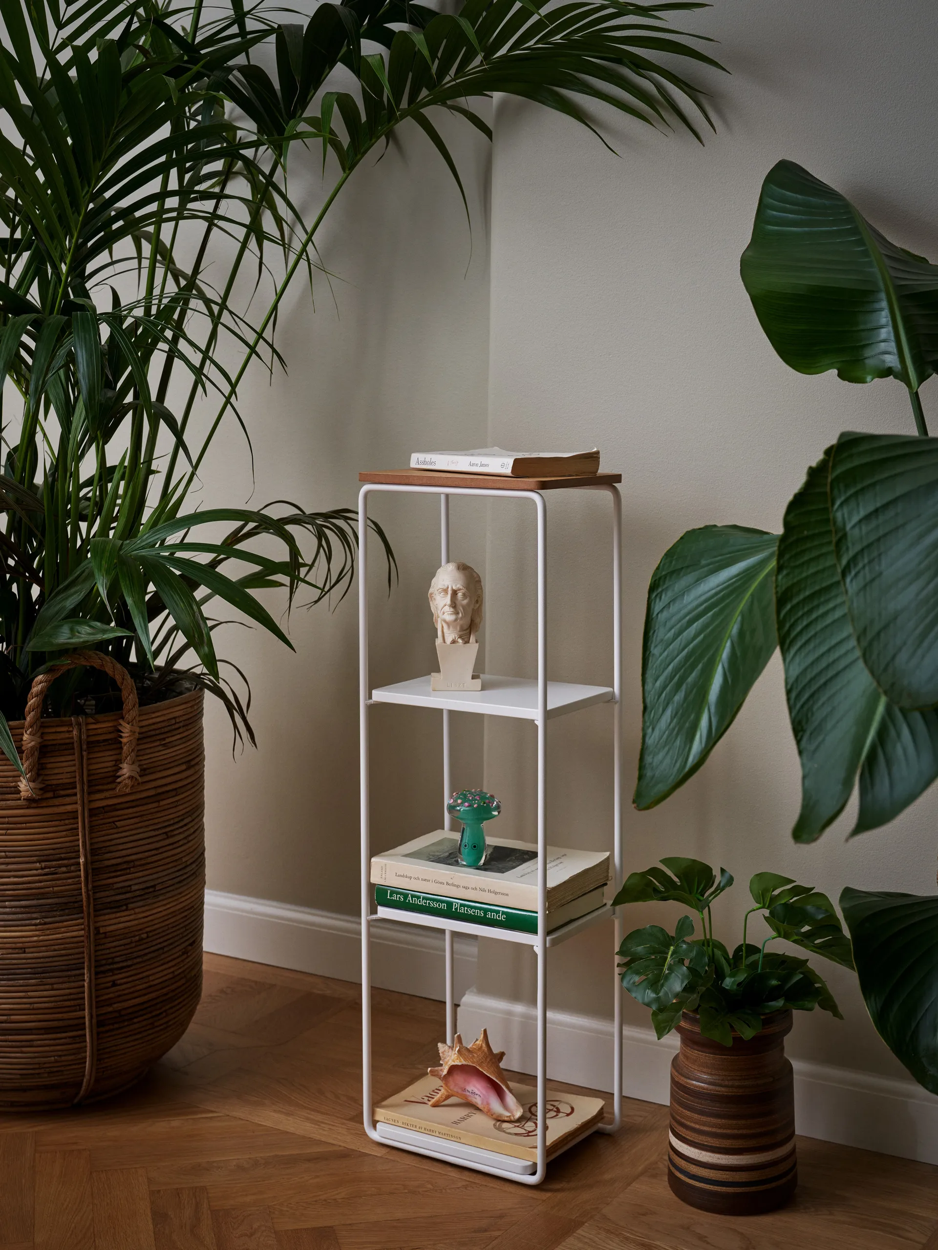 Mixrack Floor 架子 L 架子 26x19x82.2 cm, Oak-white Maze