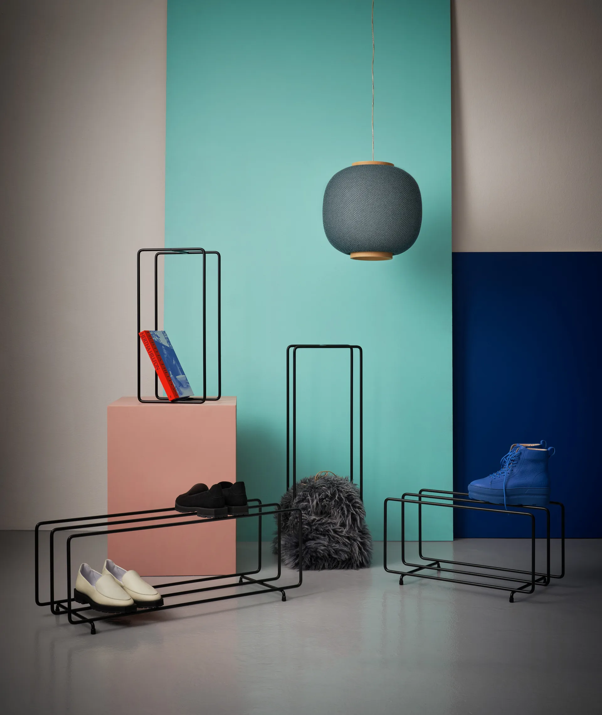 Mixrack shoe shelf L, 黑色 Maze