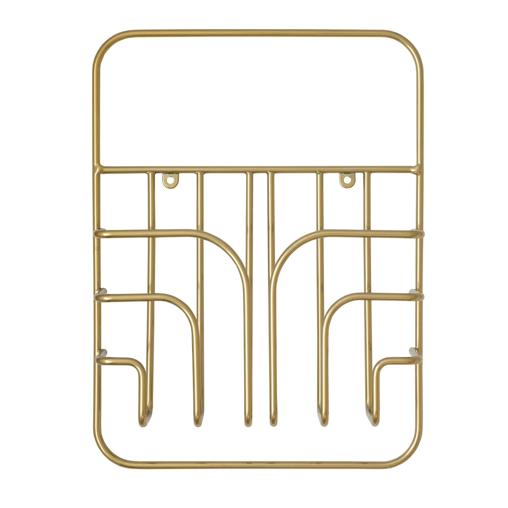 Now S Magazine rack, brass Maze