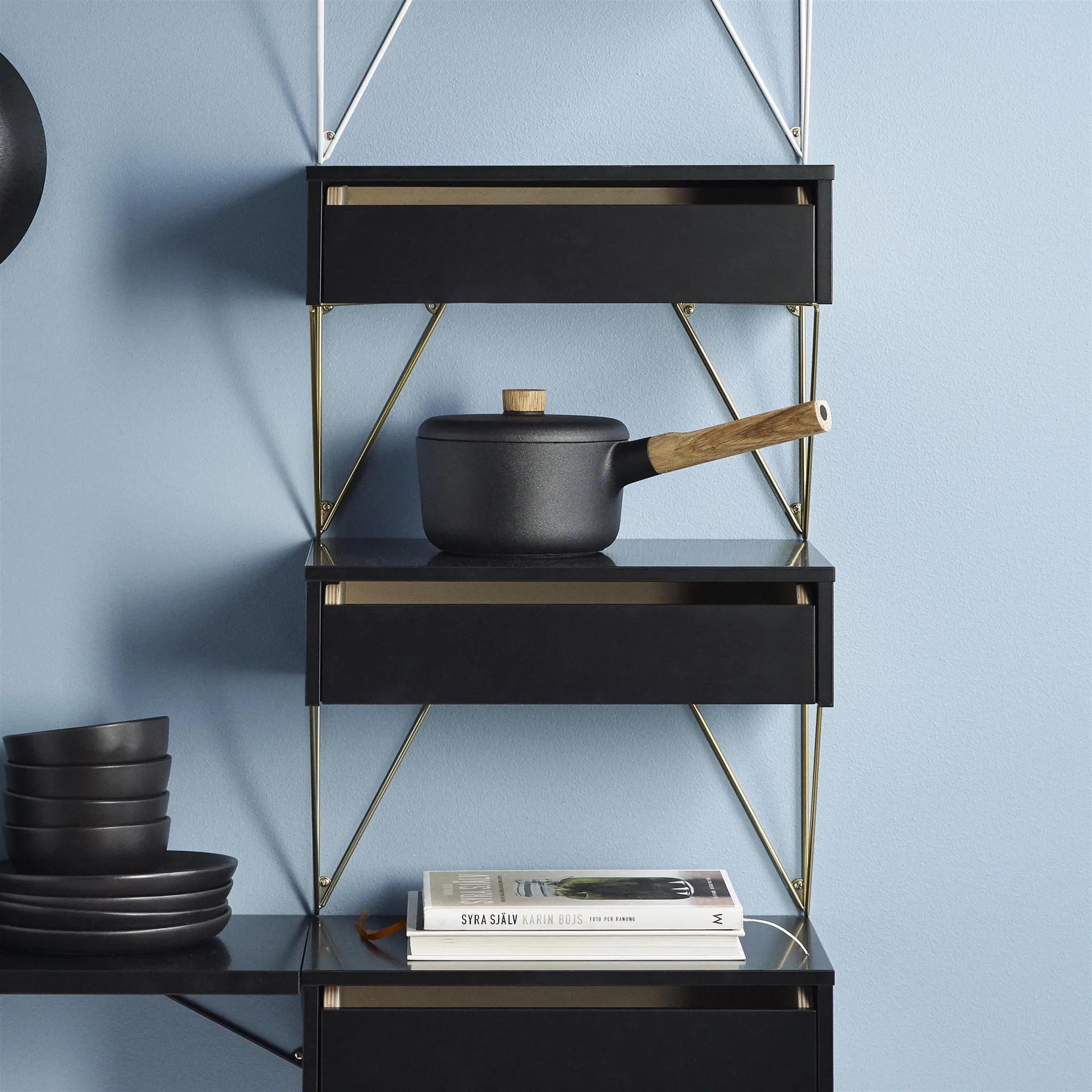 Pythagoras drawer S, 黑色 Maze