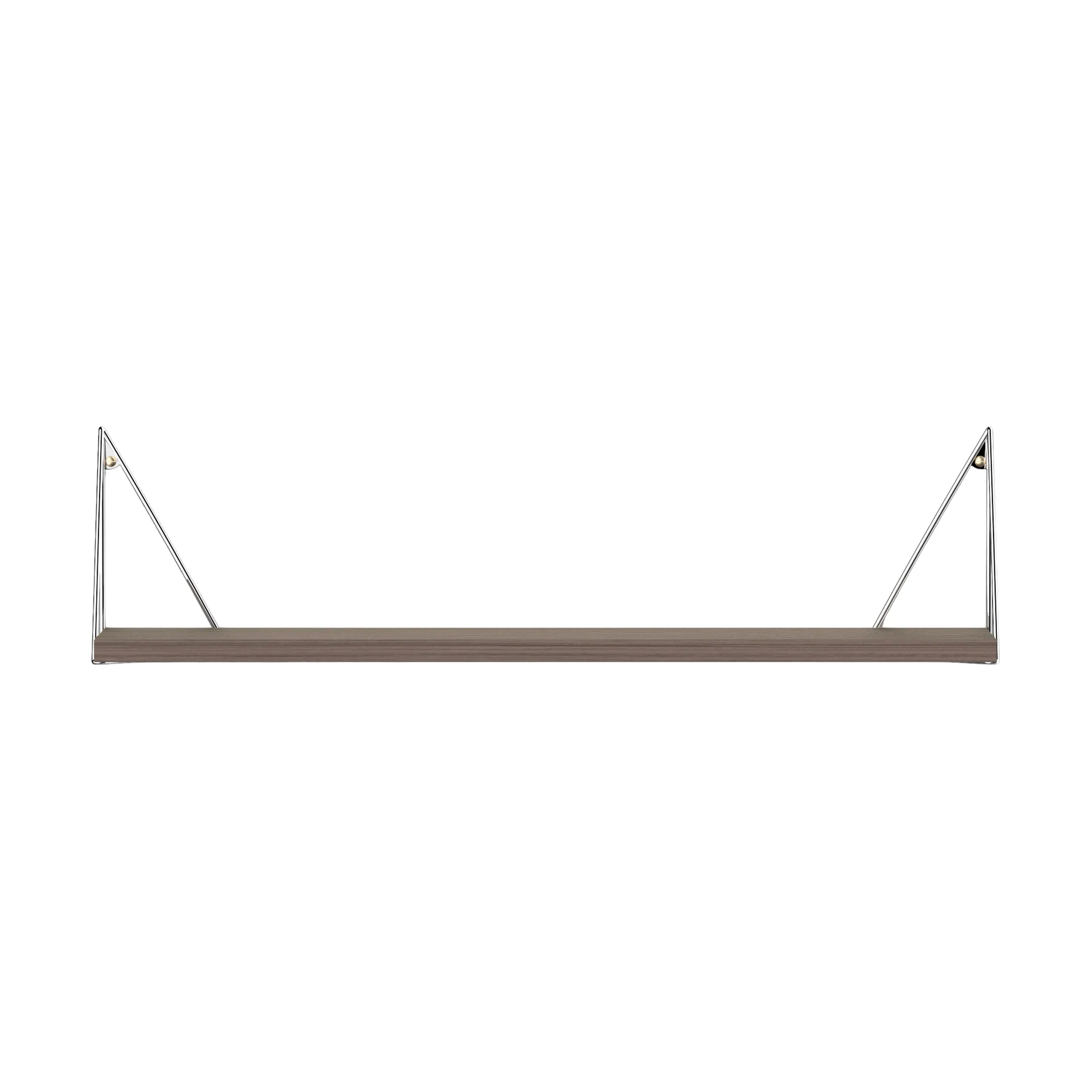 Pythagoras hylla, Valnöt-krom, 20x80 cm,  Maze