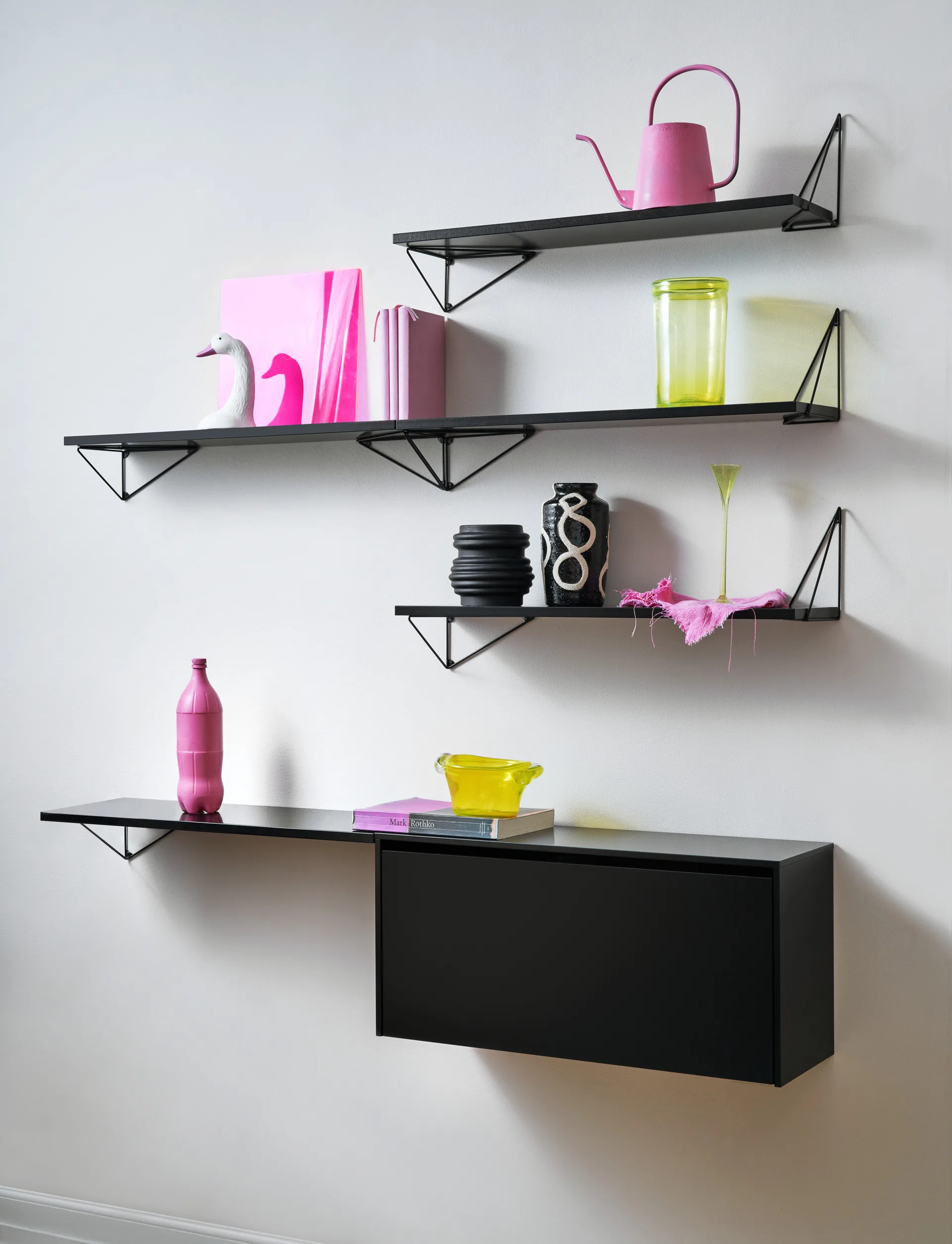 Pythagoras 柜子 wall 柜子 38x80 cm, Black Maze