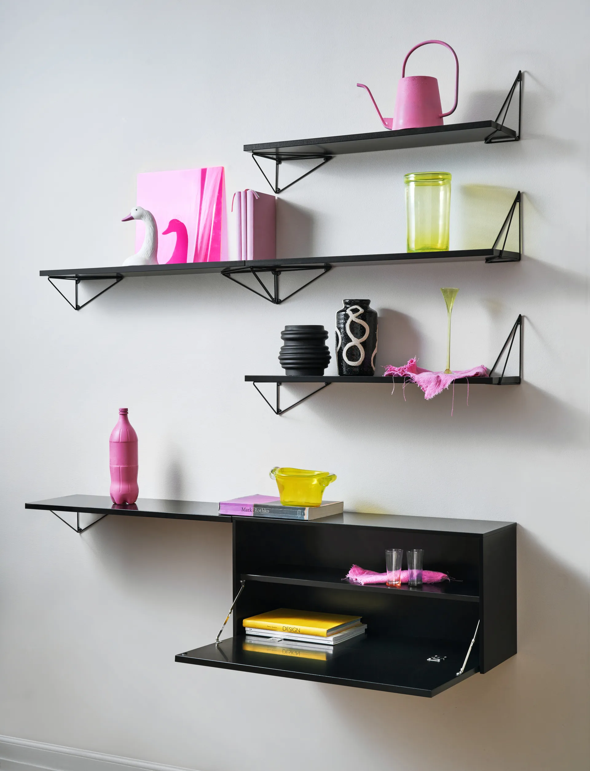 Pythagoras 柜子 wall 柜子 38x80 cm, Black Maze