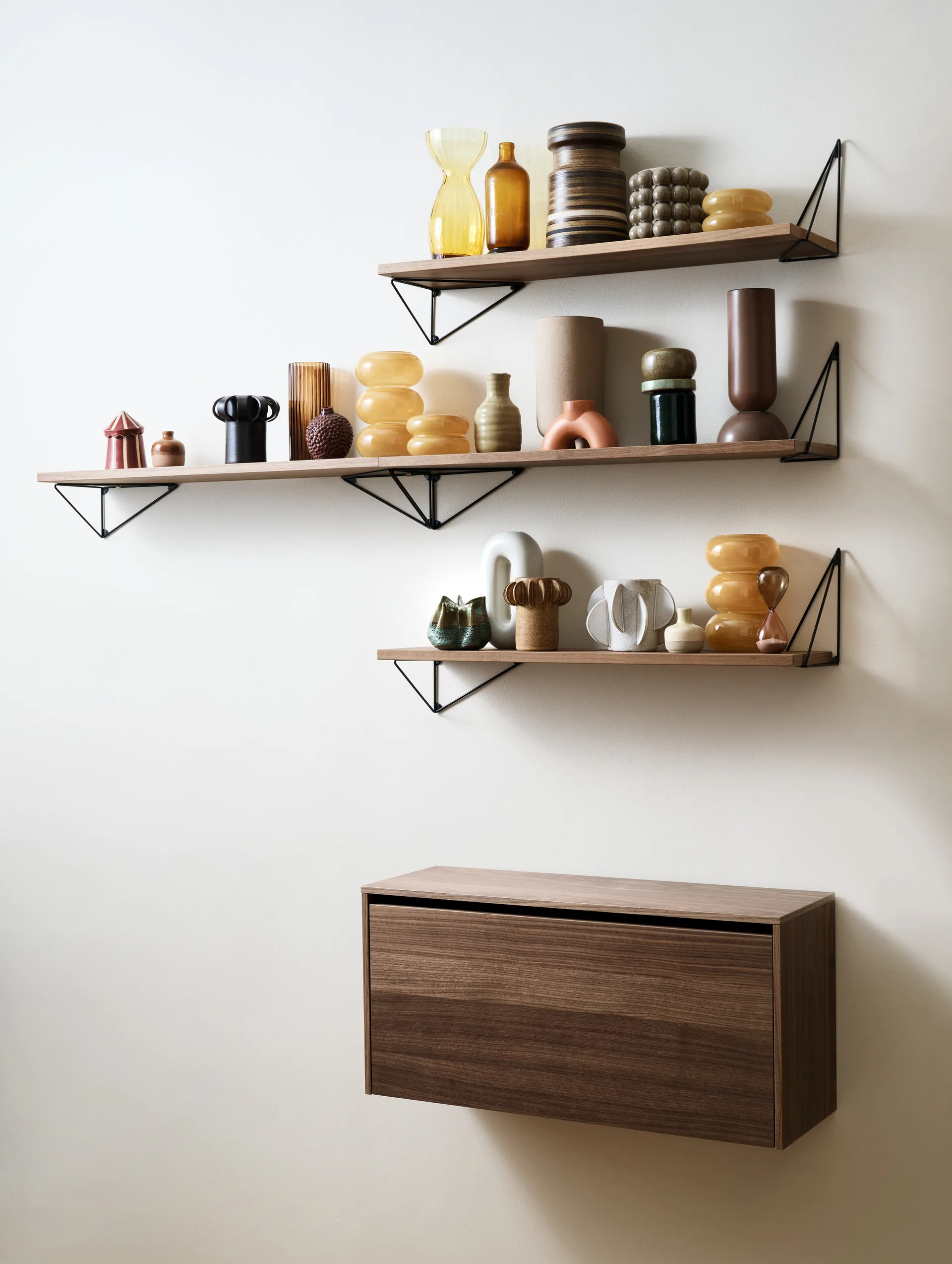 Pythagoras 柜子 wall 柜子 38x80 cm, Walnut Maze