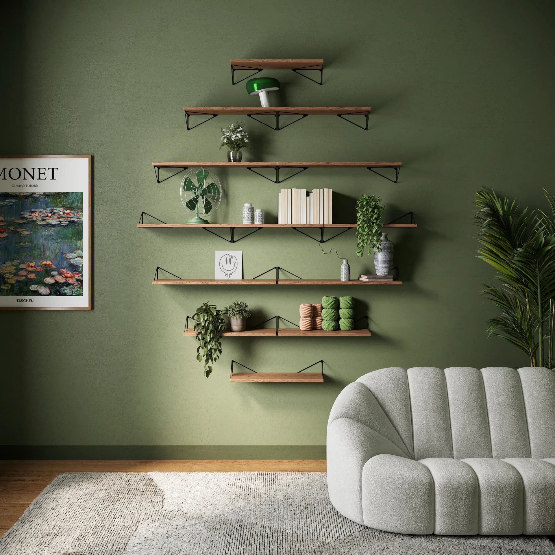 Pythagoras 架子, walnut Maze