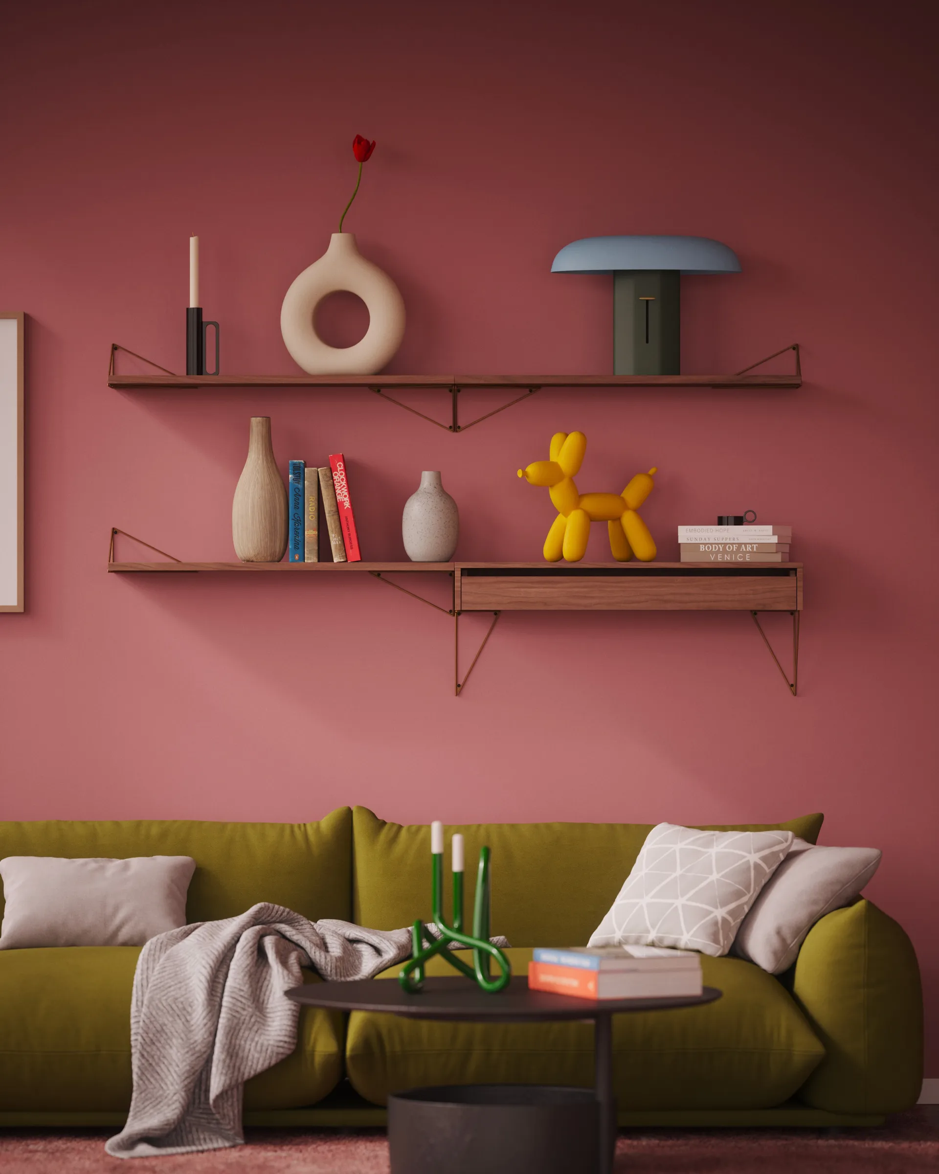 Pythagoras 架子, 大, walnut Maze