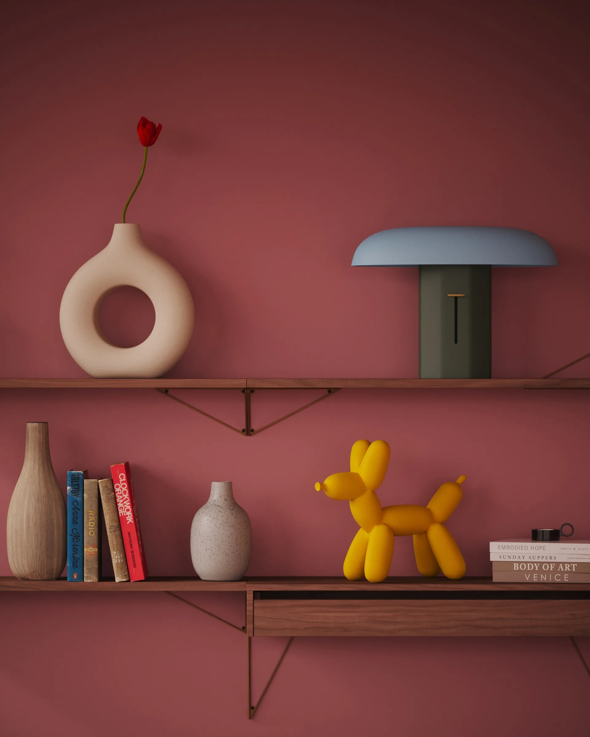 Pythagoras 架子, 大, walnut Maze