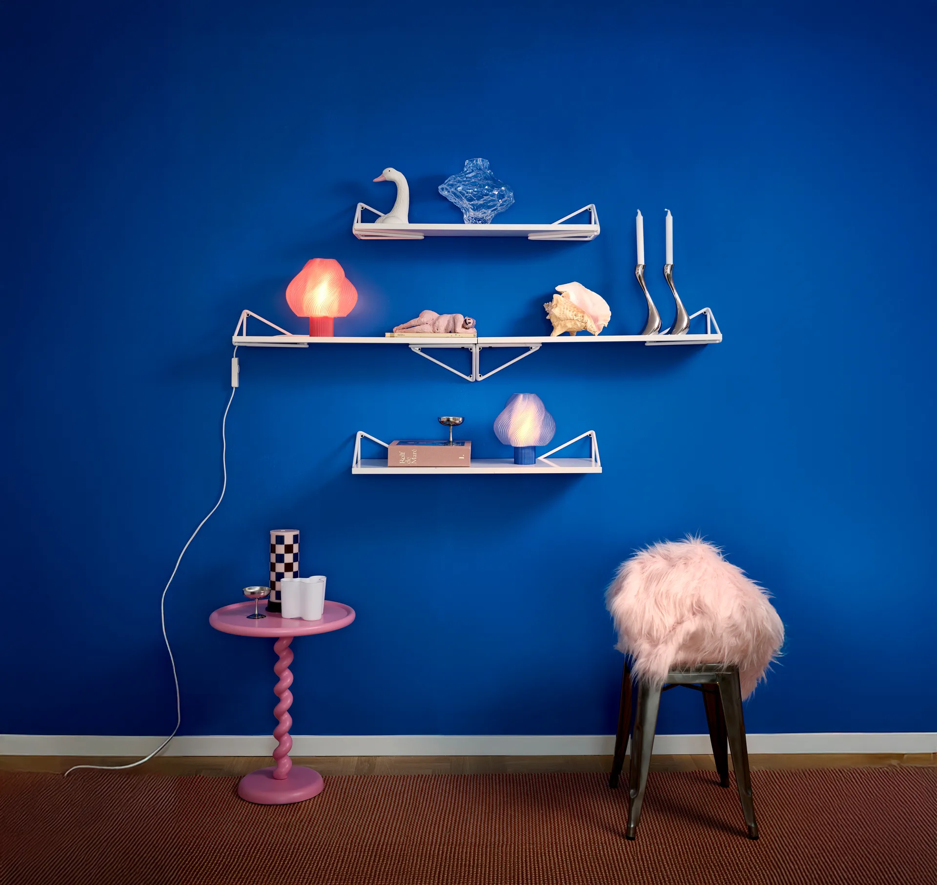 Pythagoras XL Brackets 两件套装, Porcelain 白色 Maze